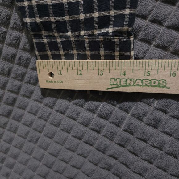 VTG MoBetta Canvas Long Sleeve Shirt Mens Large Blue Check Heavy Western Button - Picture 8 of 15